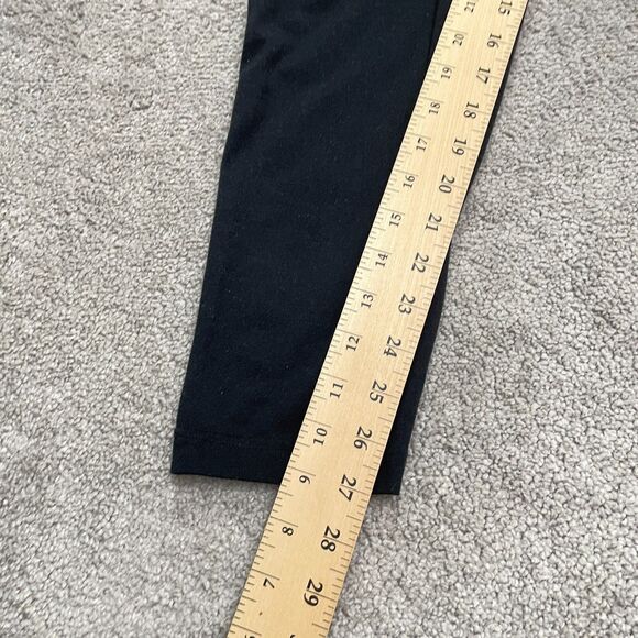 Lands' End Lounge Pull On Pants Womens Large Black Tapered Stretch Elastic 31x27 - Picture 5 of 10